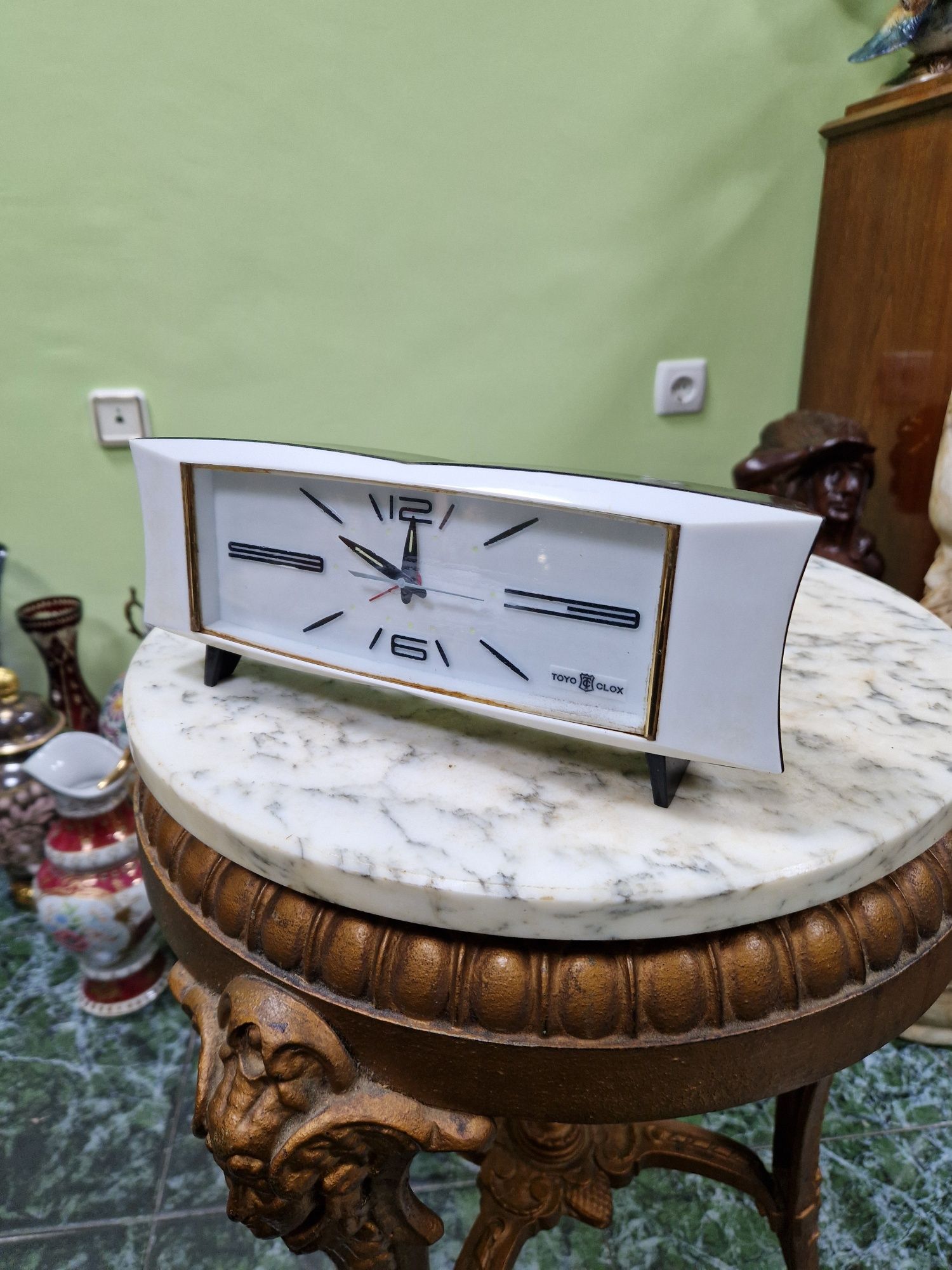 Рядък антикварен колекционерски японски будилник Toyo- Clock