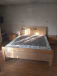Vand set dormitor complet din lemn de fag  1500 ron