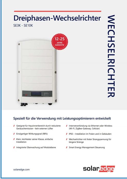 Solar edge invertor  10 kw