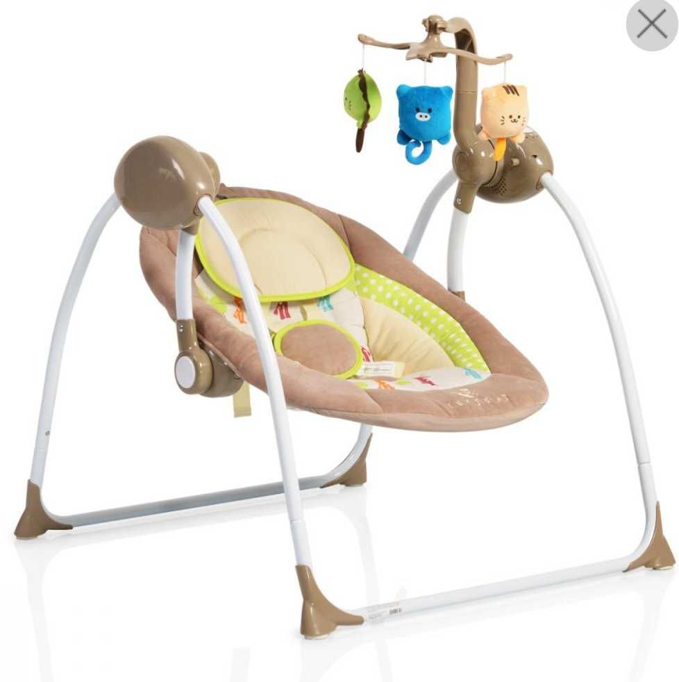 Super preț Leagan electric cu conectare la priza Baby Swing+ Cappucino