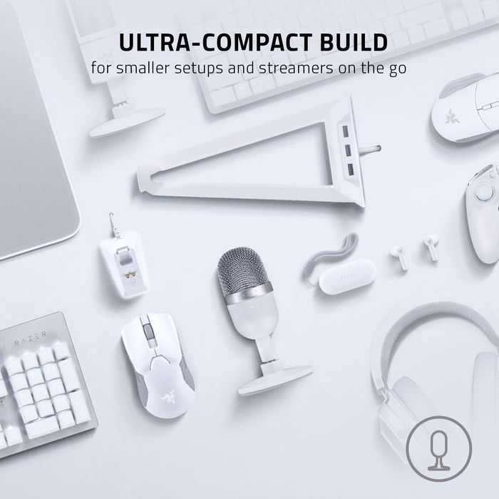 Microfon gaming Razer Seiren Mini, Alb mercury,sigilat