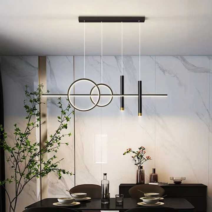 Lustra Led Suspendata Design modern Negru 40w 220v