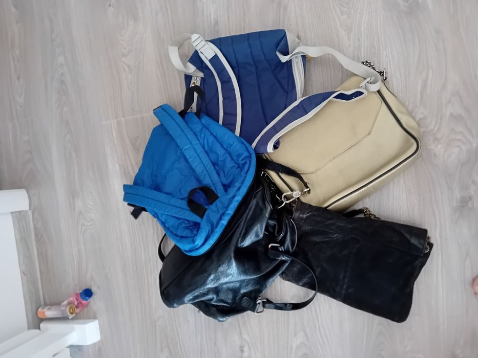 SUPEROFERTA! Lot Posete dama, din piele naturala+rucsacuri copii TOTUL