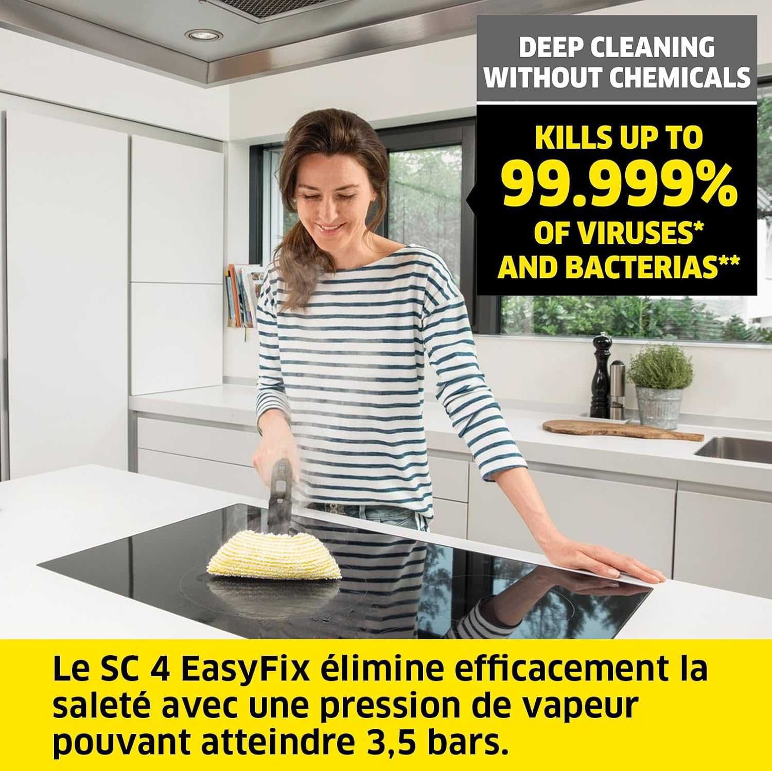 Парочистител Kärcher SC 4 EasyFix 3,5 бара,  2000W, ЛИСВАТ ПРИСТАВКИ