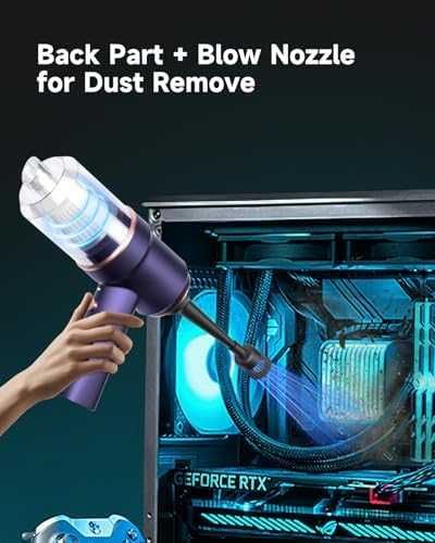 Мини безжична прахосмукачка 15000 Pa за кола дом косми домашни любимци