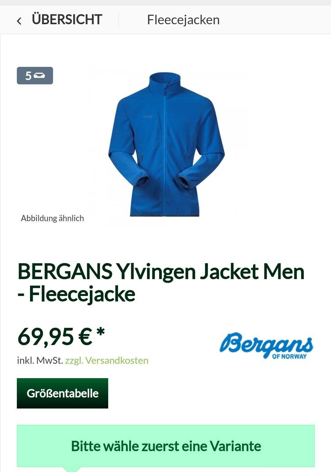 Bergans Ylvingen Jacket men Fleecejacke