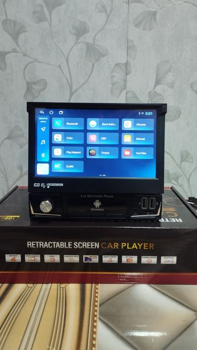 Магнитола 1 дин 7 дюйм с выдвижным экраном новая андроид 15 WiFi