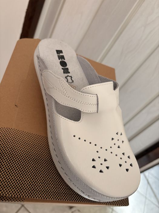 Saboti piele Leon cu palpa ortopedica