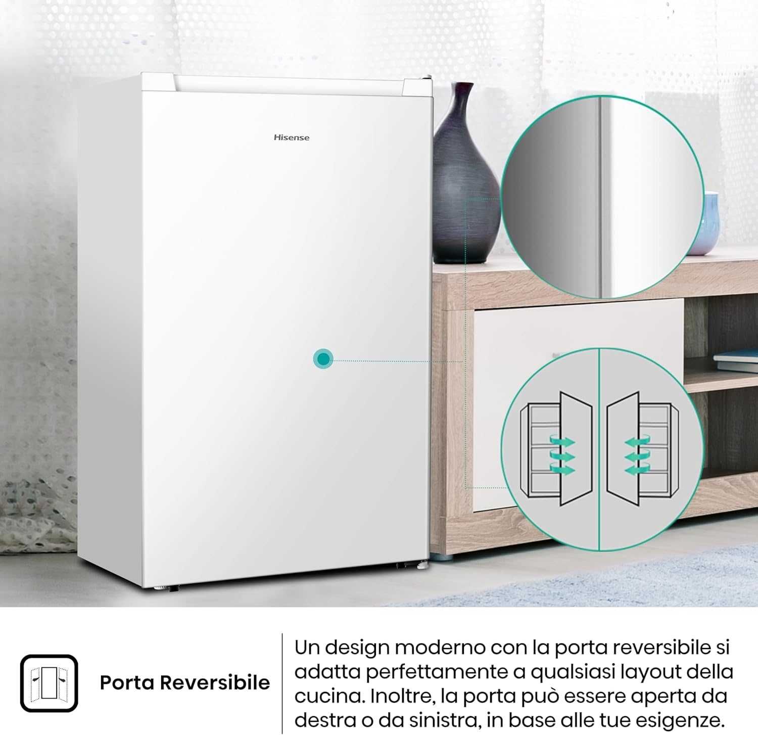 Вертикален фризер, Бял, 61 л Hisense MUZ4859E