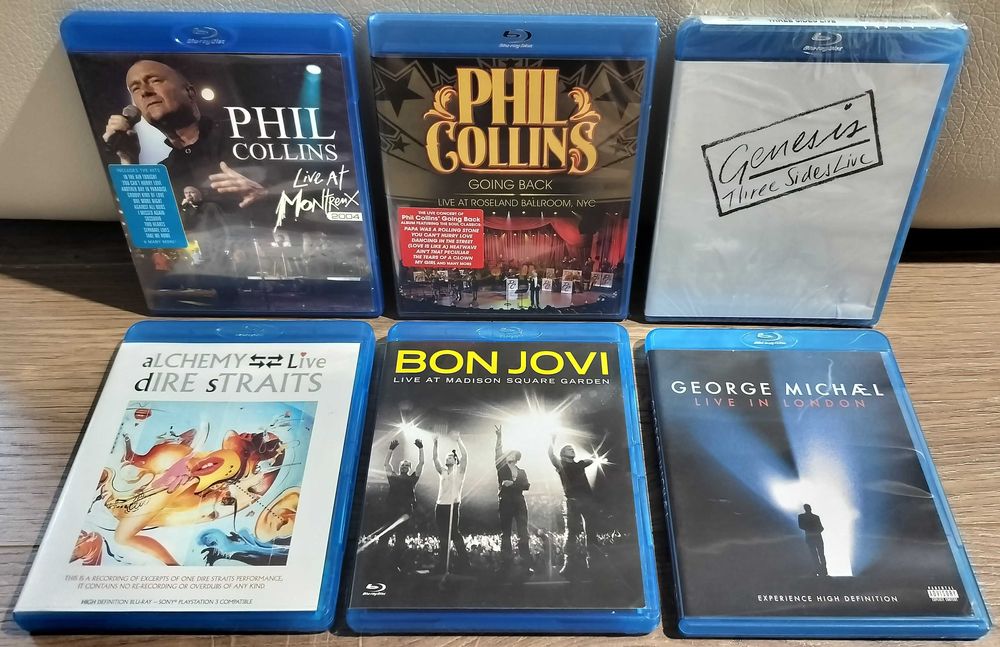Lot Blu-ray Phil Collins Genesis Dire Straits Bon Jovi George Michael