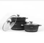 Set de oale marmorate cu capac 3buc