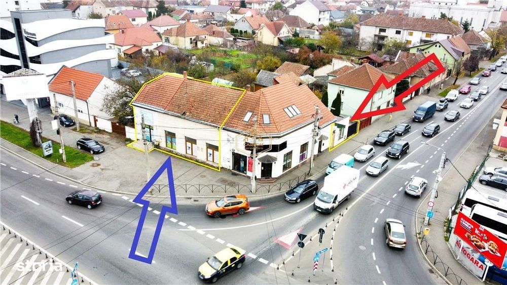 Cladire cu 4 spatii comerciale si curte proprie | Intersectia Burdea