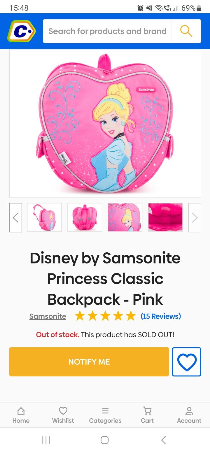 Rucsac ghiozdan disney samsonite cenusareasa copii