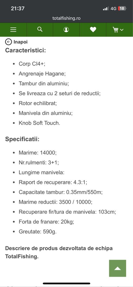 Mulineta Shimano SpeedMaster 14000 XTD