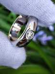 Inel Aur Alb 14K Cu Diamant Brilliant Confort Traditional De Logodna