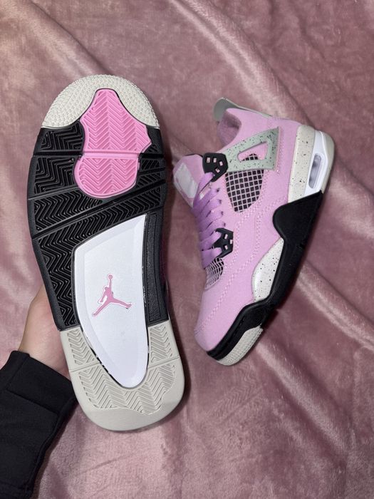 Pantofi Jordan 4 Cookie 37.5 High Roz Rose Mov Trandafir Mov Negru noi