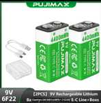 Acumulatori litiu-ion tip AAA/AA/9V încărcare tip C/nou