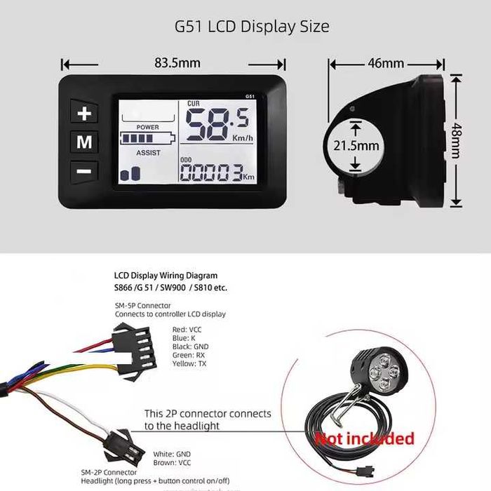Контролер синусоидален 350W 500W с дисплей G51