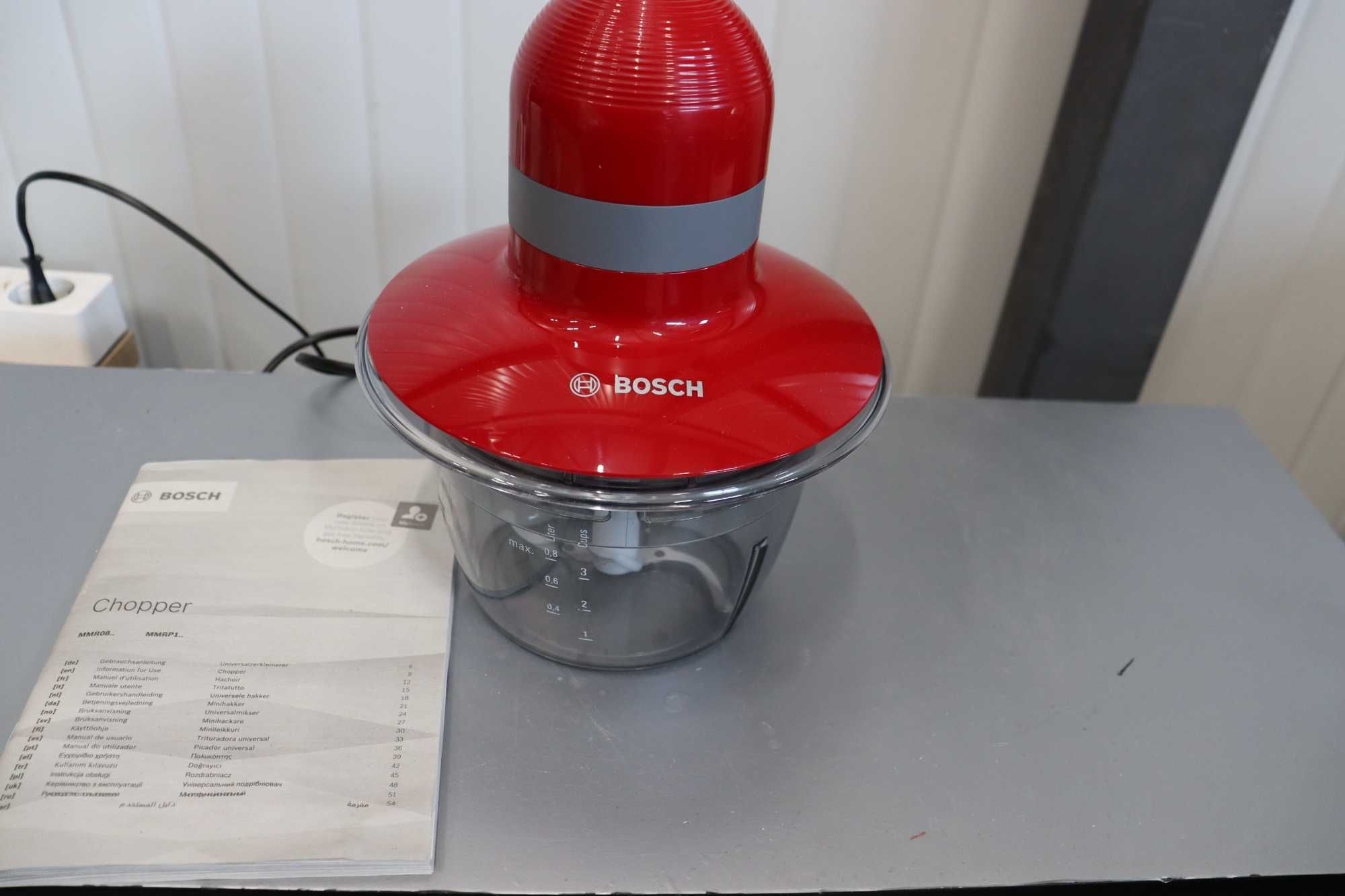 Блендер, чопър Bosch MMR08R2, червен, 400 W