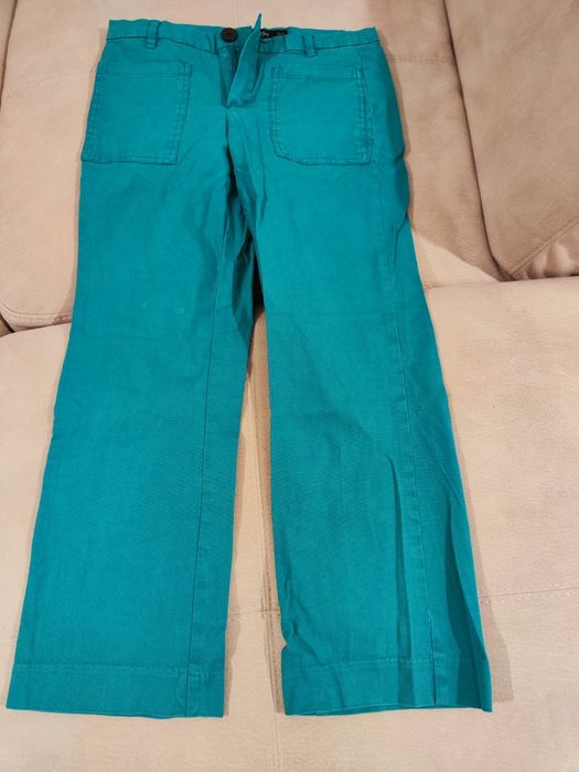 Pantaloni pana la glezna bumbac Mango