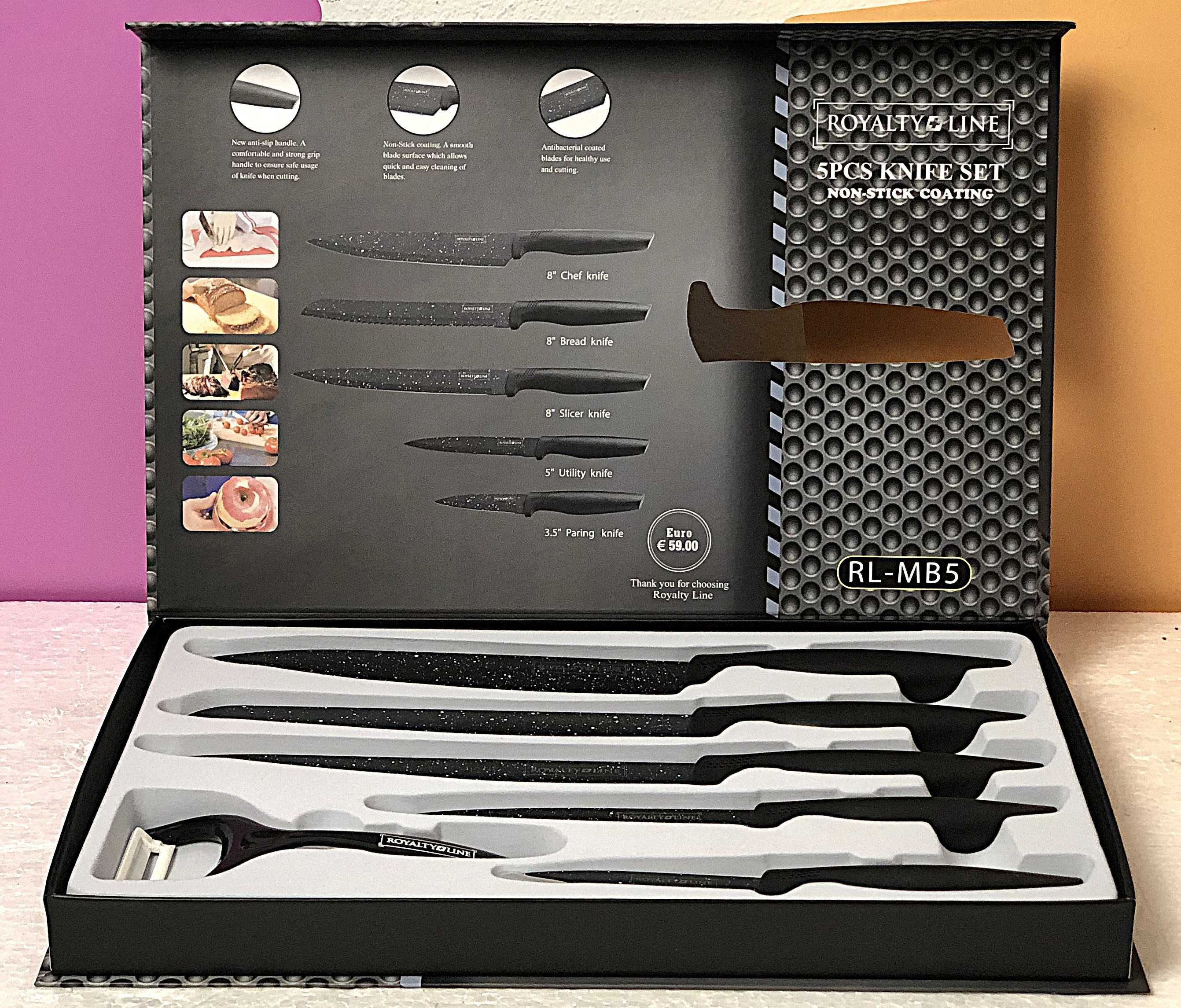 Set 5 Cutite Bucatarie - Otel Inoxidabil, Ergonomic