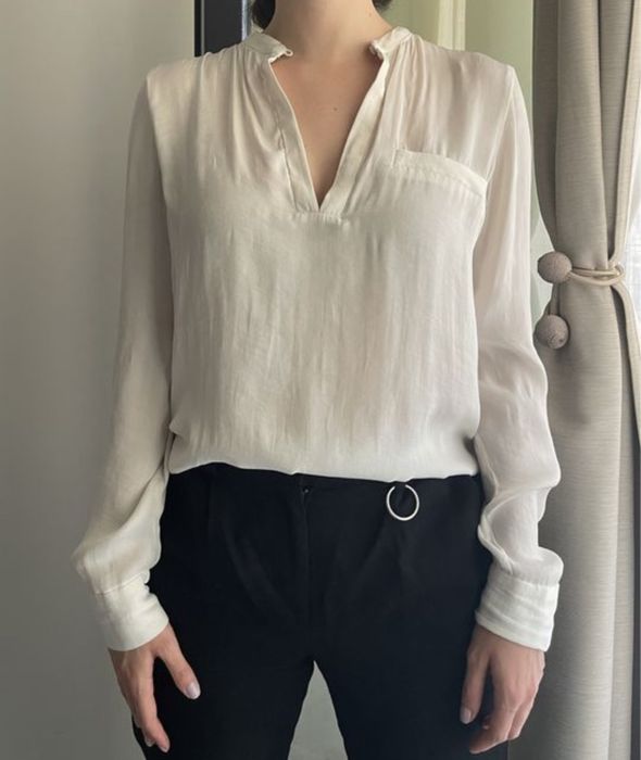 Bluza Zara, femei, XS, culoare crem