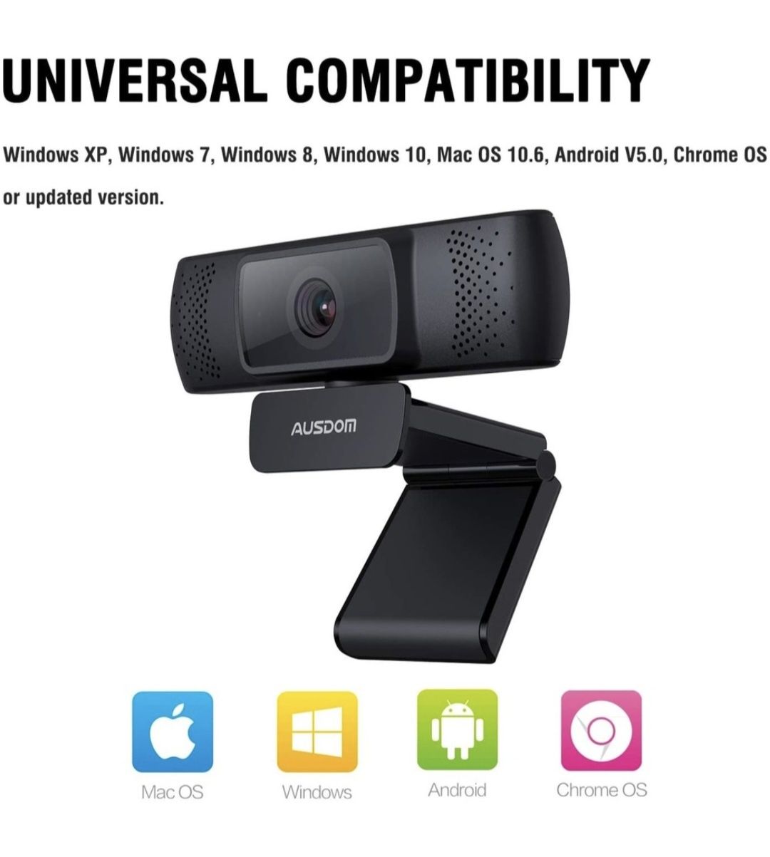 Camera web , HD1080P Full HD, Auto focus, microfon, Negru