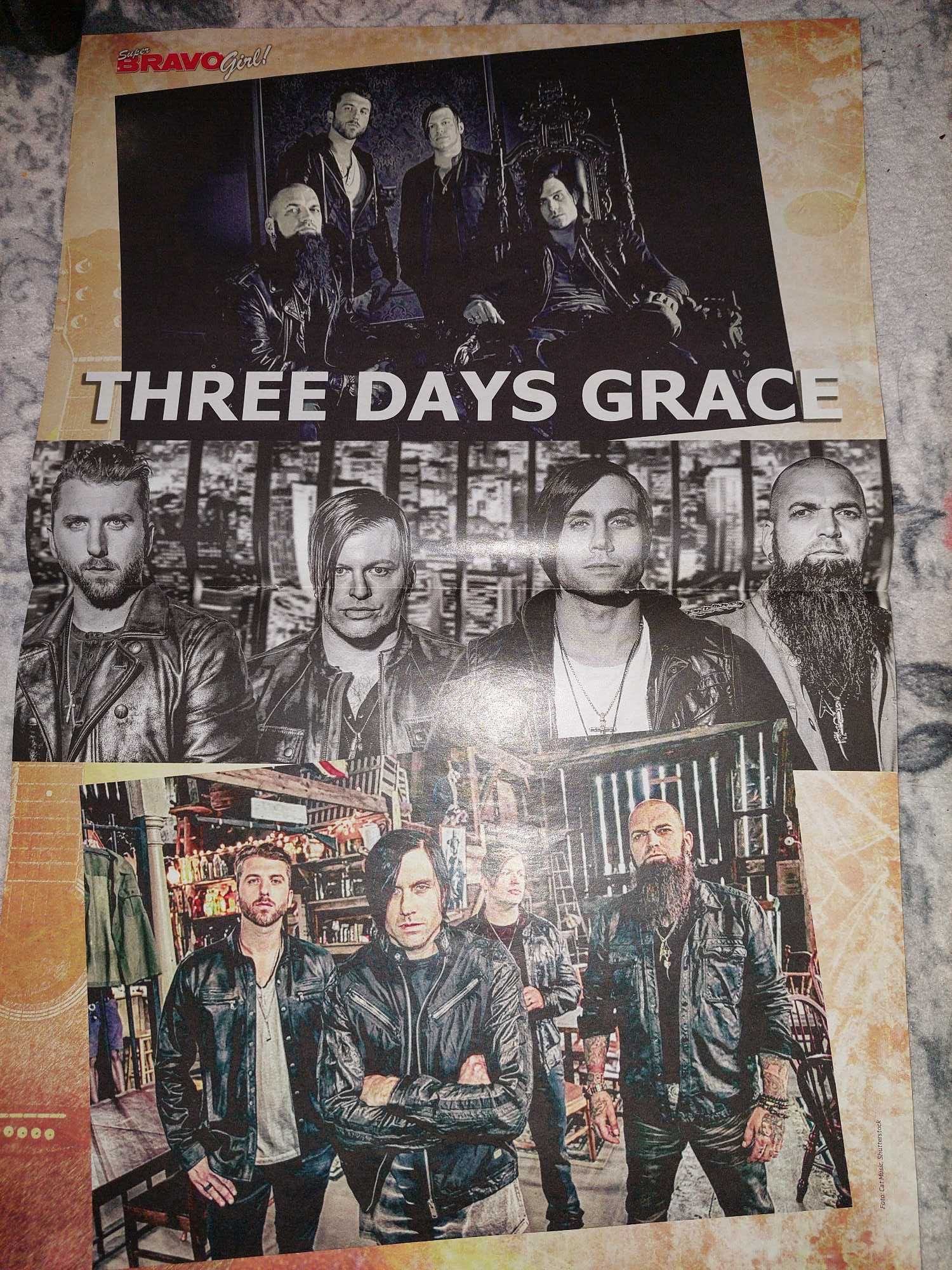 Poster Justin Bieber / Three Days Grace