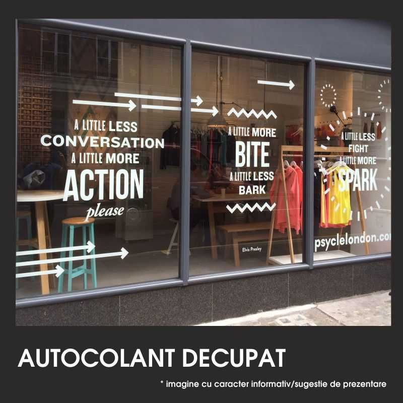 Autocolant decupat pe contur - orice text sau forma dorita!