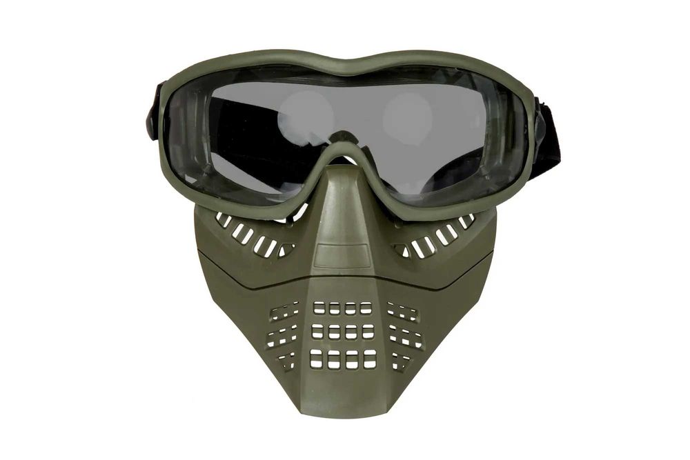 Mască Airsoft ANT Cu Ochelari De Protecție Ultimate Tactical OLIVE