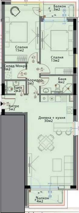 Продава се Тристаен апартамент в София, Модерно предградие - 119 кв.м за 1198 €/кв.м - Снимка #1