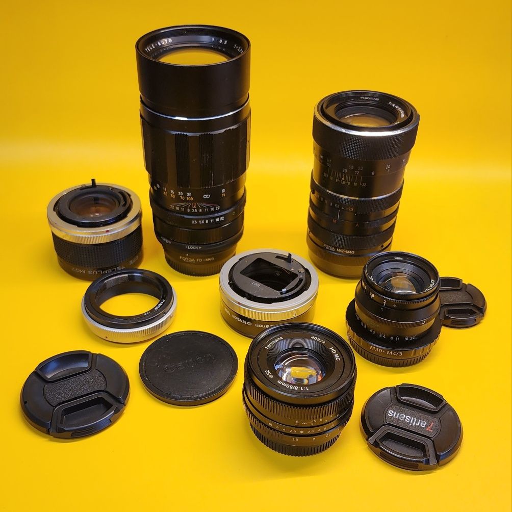 Panasonic G9 + 3 obiective, cage, adaptoare etc