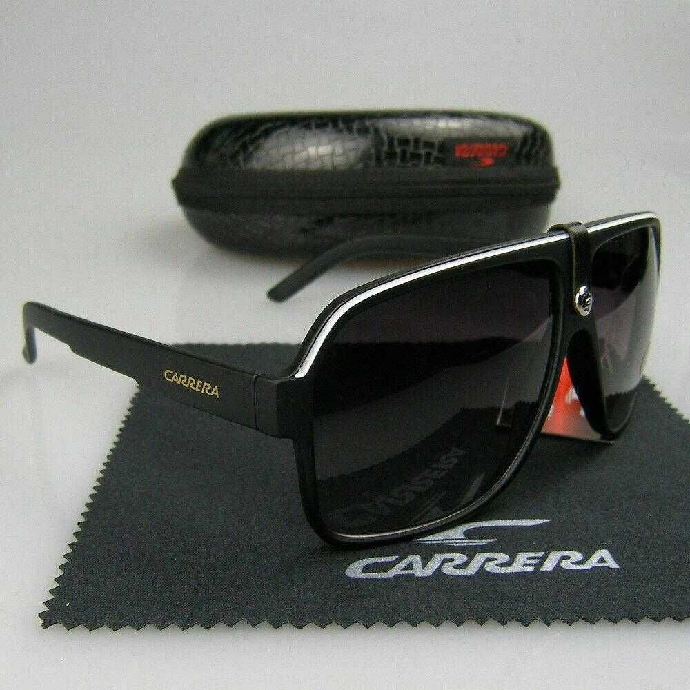 Мъжки Слънчеви Очила Carrera Sunglasees Черни Каррера Aviator UV400