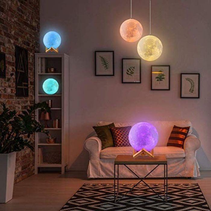 LED 3D лампа-луна с дистанционно управление