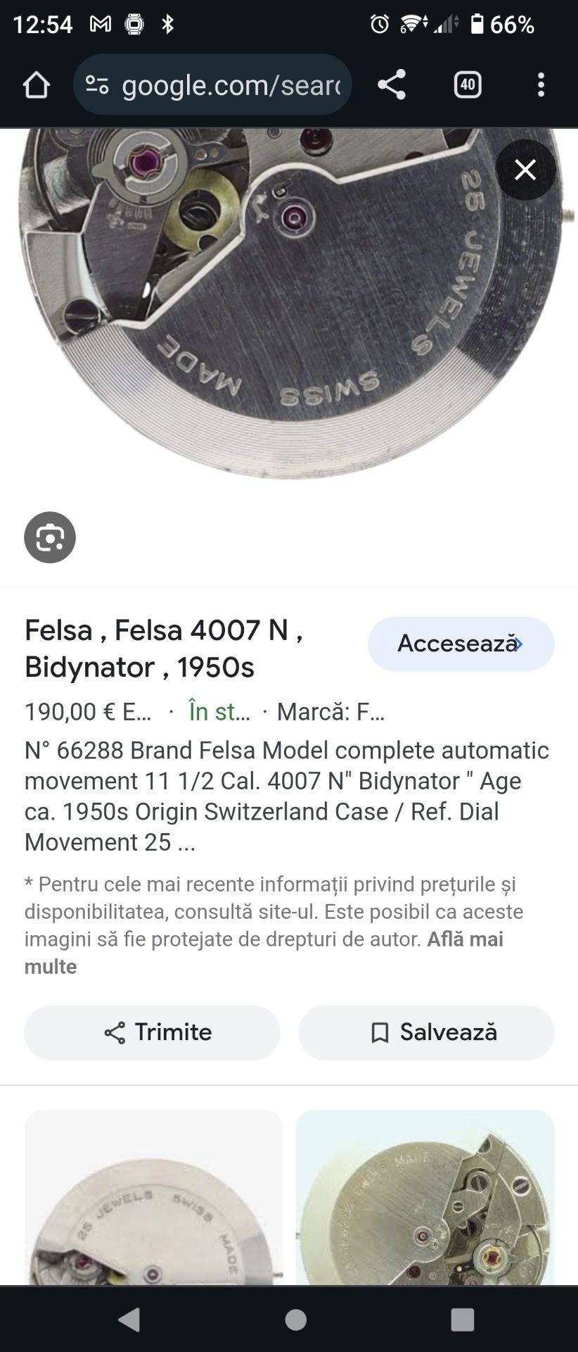 Ceas Beltane automatic 25 jewels Felsa Cal 4007n