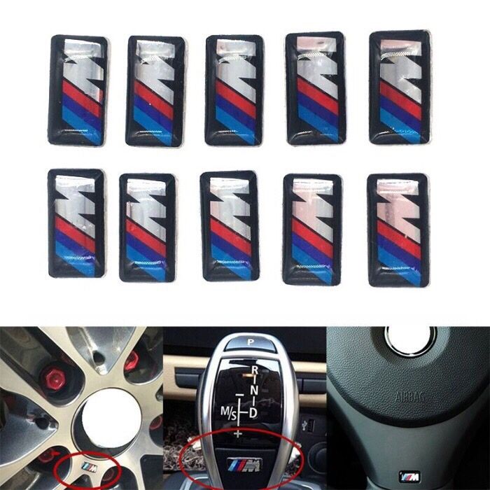 Embleme logo sticker jante/capace valve Bmw M power