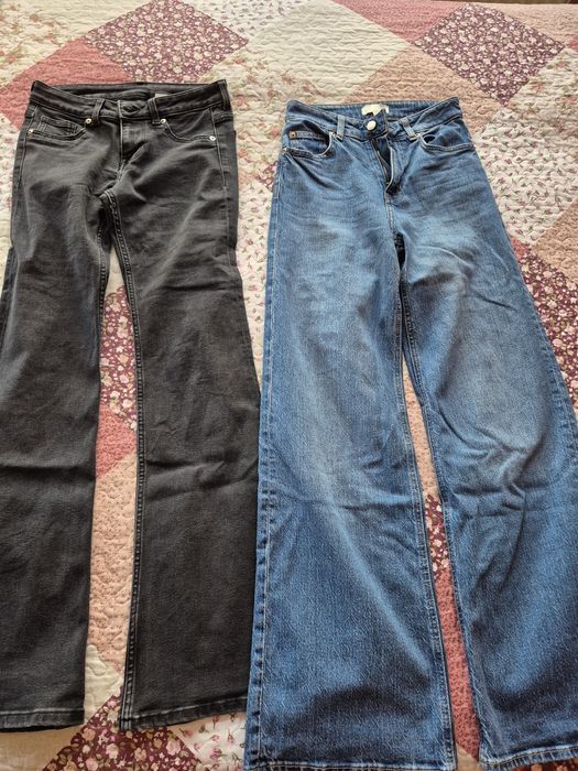 Запазени дънки с широк крачол