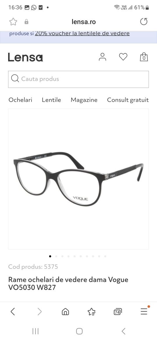 Rame ochelari de vedere dama Vogue VO5030 W827