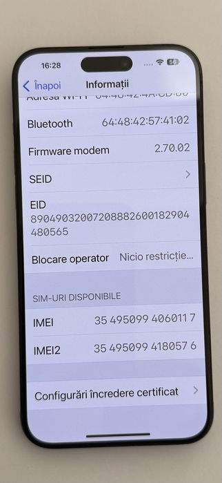 Iphone 15 Pro max black titanium 256GB ca nou