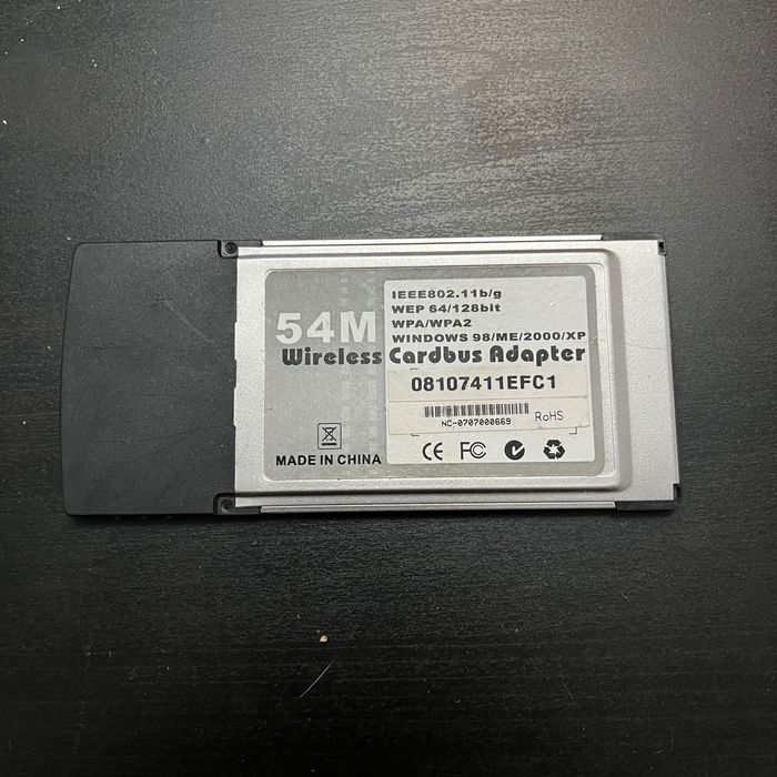 Adaptor Wi-Fi PCMCIA 54Mbps – 802.11b/g pentru laptopuri vechi