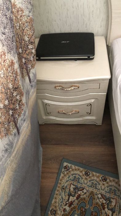 Кровать двуспальная с тумбами