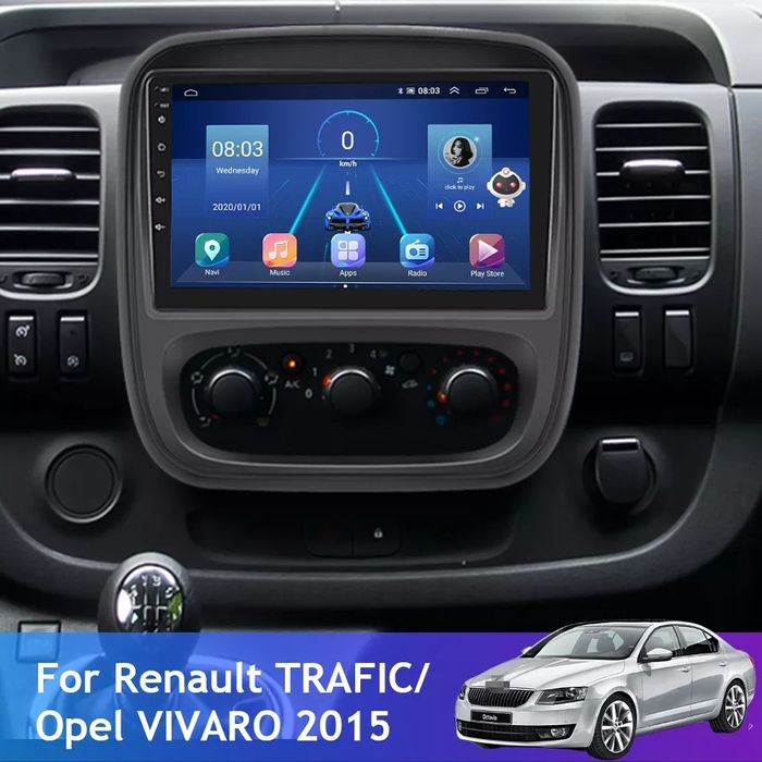 Navigatie Android Renault Trafic Opel Vivaro Waze YouTube BT GPS