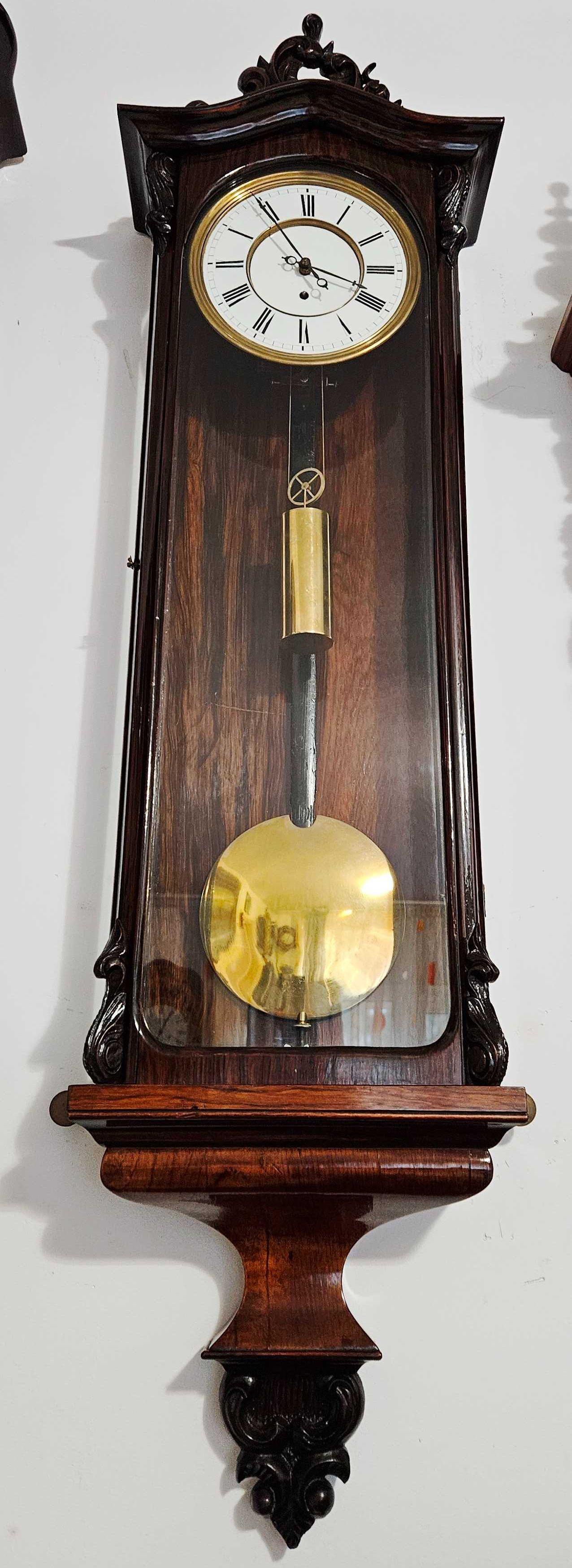 Ceas de perete cu pendul si o greutate Austria 1870