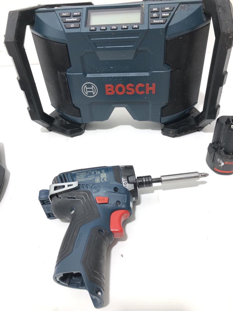 Set Bosch radio santier GML 10.8 V-Li/autofiletanta GSR 12V-35 HX