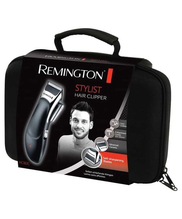 Aparat de tuns, Remington HC363C Stylist, 0.5 –25, 8 accesorii, negru