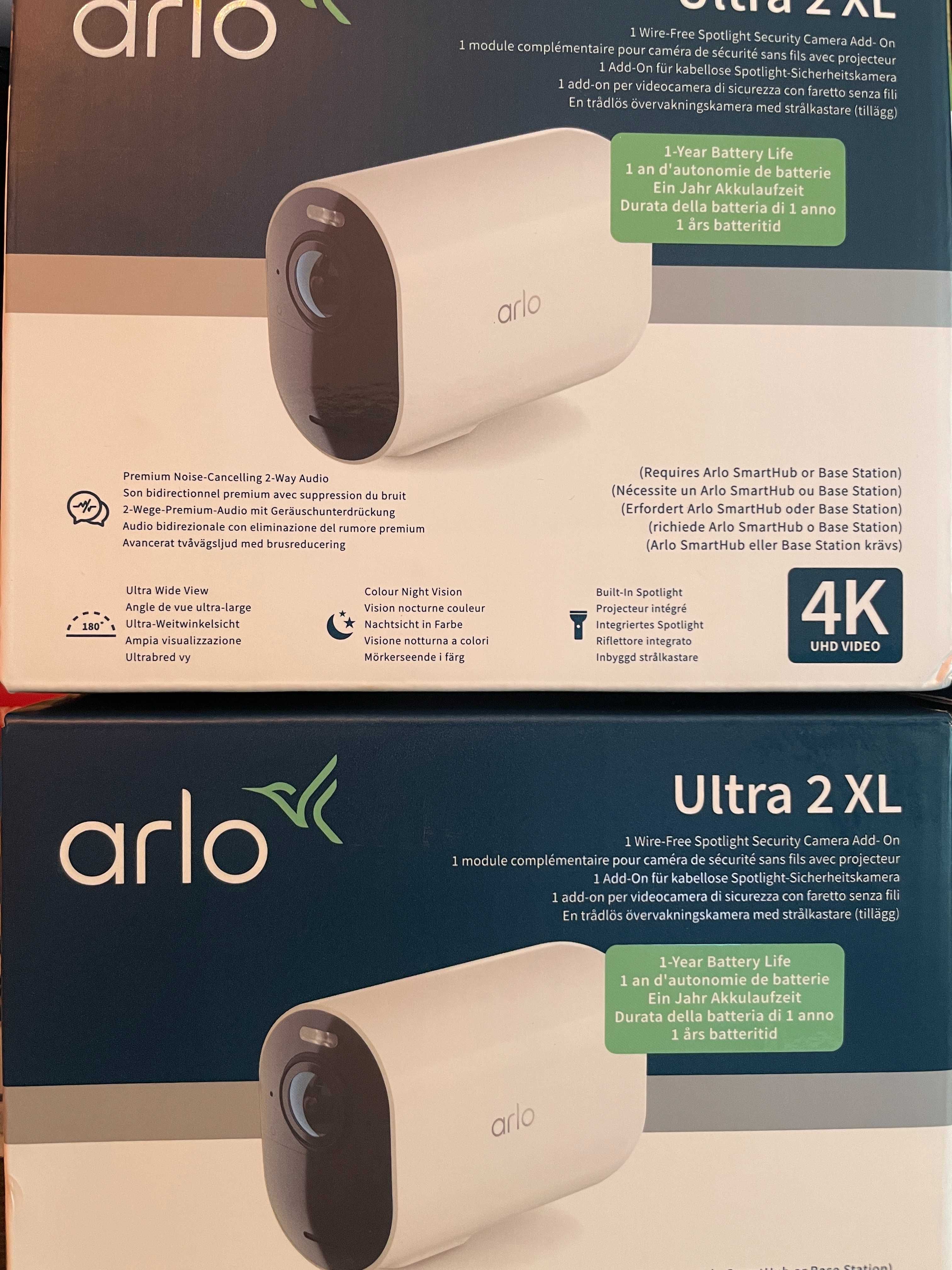 Arlo Ultra2 XL set 4,3x Ultra2 Camera video 4KUHD +/-Baza NOU SIGILAT