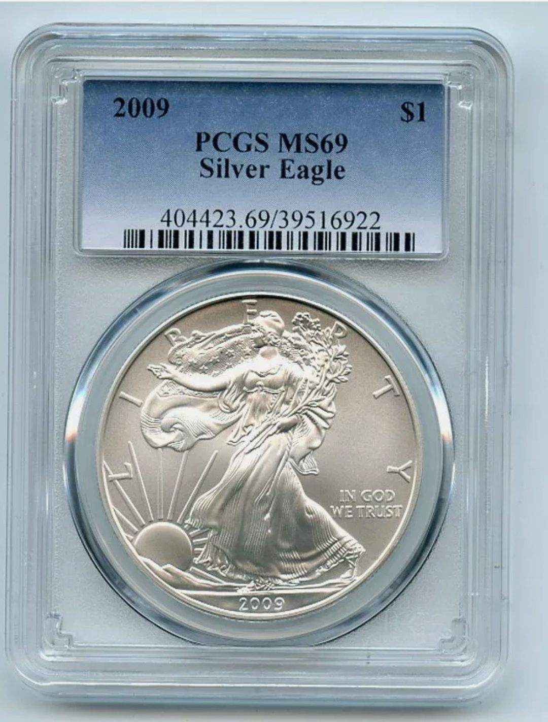 Сертифицирани монети от Америка 1 oz.999 silver PCGS MS 69