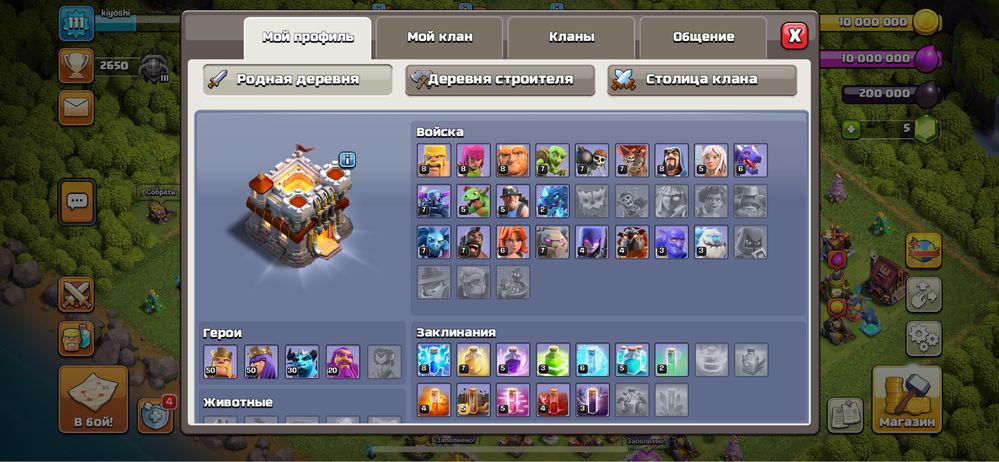 Продаю аккаунт Clash of Clans – Фулл 11 ТХ + скины + оформление