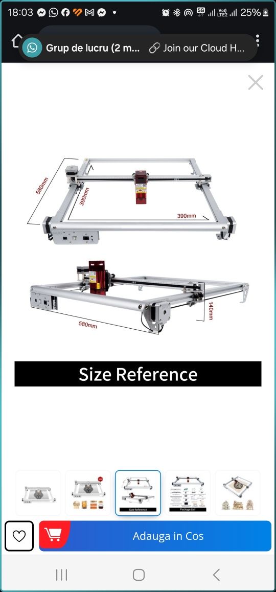 Super pret!Utilaj laser gravare si taiere Ortur Aufero Laser 2, NOU