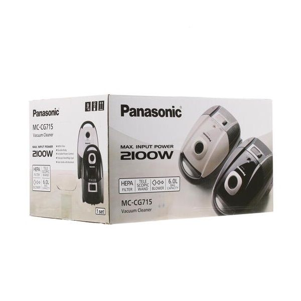 Panasonic MC CG715 K sumka  2100 Vt 6 l 65 dB shnur Rangi qora